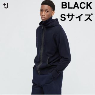 ジルサンダー(Jil Sander)の+J カシミヤブレンドパーカー　黒　Sサイズ(パーカー)