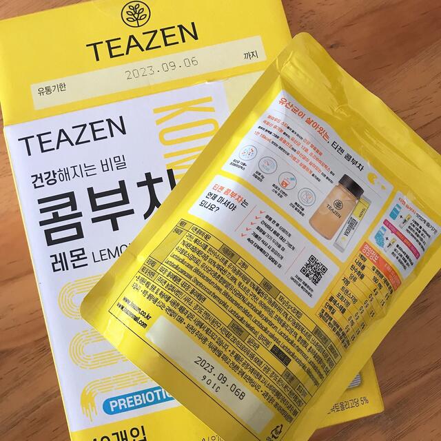 【20本】TEAZEN コンブチャ レモン味 コスメ/美容のダイエット(ダイエット食品)の商品写真