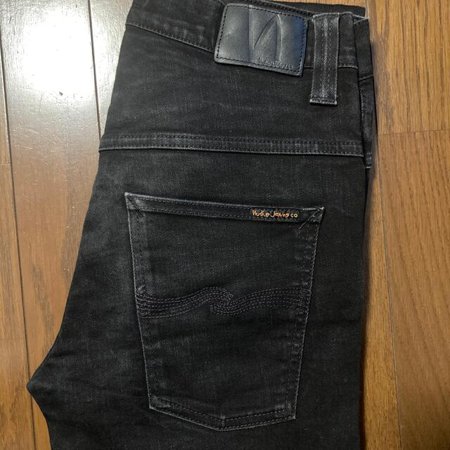 Nudie Jeans(ヌーディジーンズ)の黒　デニム　スキニー メンズのパンツ(デニム/ジーンズ)の商品写真