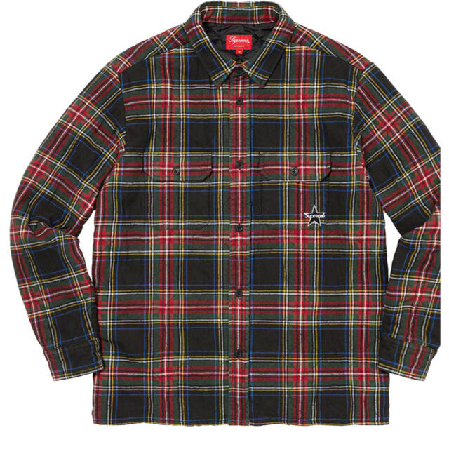 Supreme quilted plaid flannel shirt