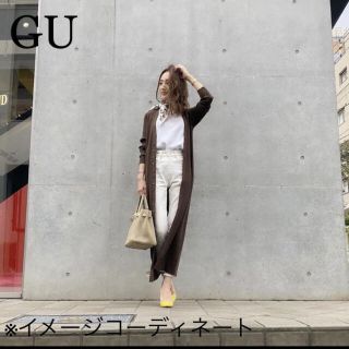 ザラ(ZARA)の【美品】GUジーユー茶ロングカーディガン★Sブラウン★レディース(ロングスカート)