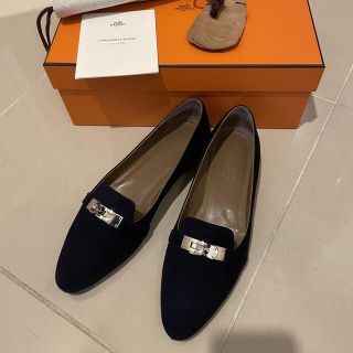 希少✨エルメス　フラットシューズ　バレエシューズ　ベージュ　HERMES 24