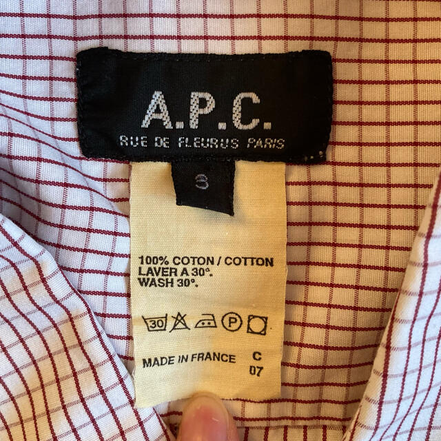 A.P.C(アーペーセー)のA.P.C シャツ　チェック　ボックスシルエット　Lサイズ相当 メンズのトップス(シャツ)の商品写真