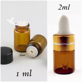 15本セット！スポイト付き遮光ボトル2ml×5本 & 遮光ボトル1ml× 10本(アロマグッズ)