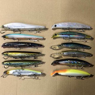 メガバス(Megabass)のシーバス向けルアー全12点セット 使用済＆未使用 メガバスやアイマなど(ルアー用品)