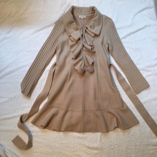 トゥービーシック(TO BE CHIC)のTO BE CHIC ニットコート ベージュ(ニットコート)