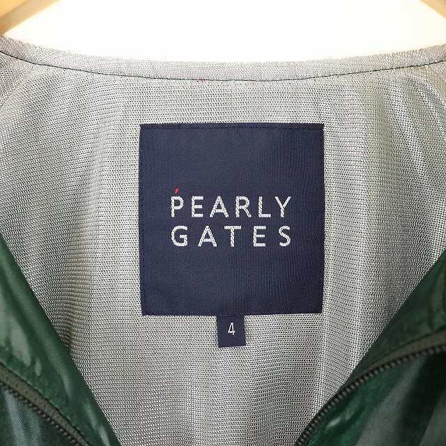 PEARLY GATES(パーリーゲイツ)のパーリーゲイツ ゴルフウェア ジップアップジャケット ロゴ M 緑 白  メンズのジャケット/アウター(ブルゾン)の商品写真