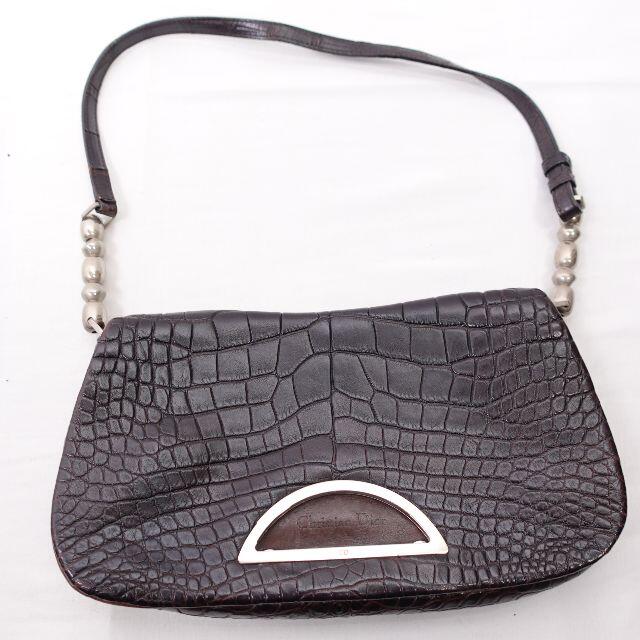 Christian Dior - Christian Dior　クロコダイルミニバッグ　レディース　ブラウン