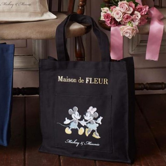 Maison de FLEUR　ミッキー＆ミニー　スクエアトートバッグ