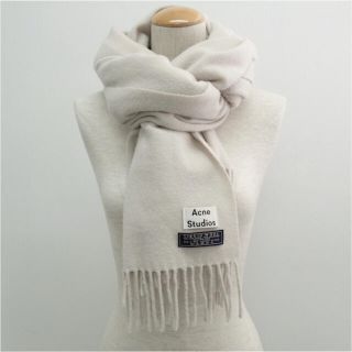 【人気】Acne Studios マフラー ウール メンズ 黒 大判 ベーシック