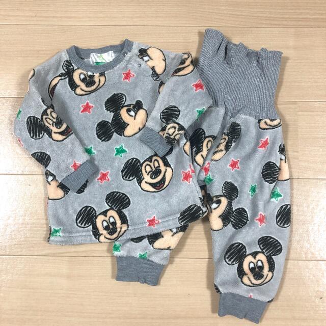 Disney(ディズニー)のミッキー　パジャマ　80cm キッズ/ベビー/マタニティのベビー服(~85cm)(パジャマ)の商品写真