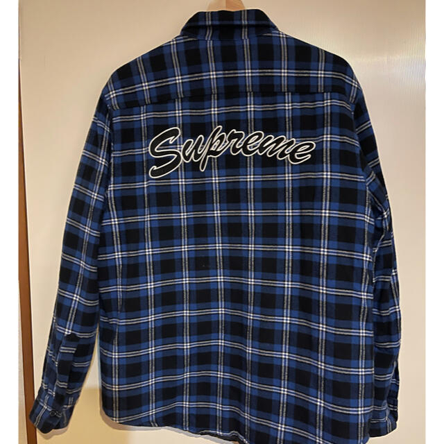 supreme Quilted Arc Logo Flannel Shirt Mトップス - シャツ