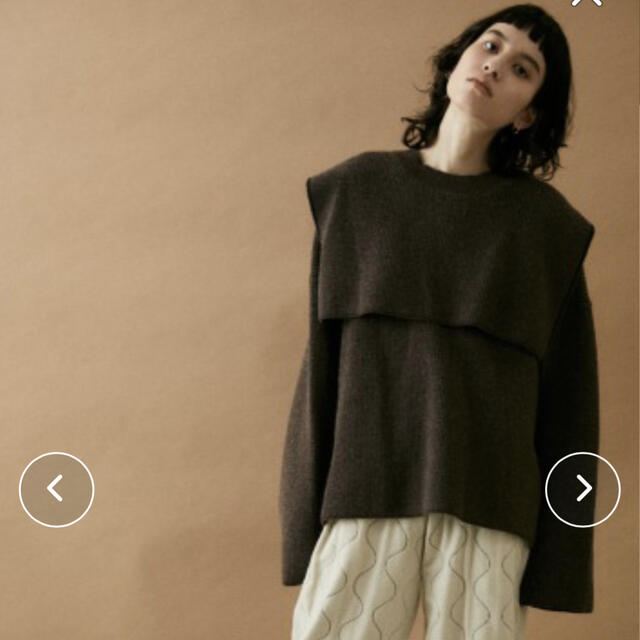 キナリ・ベージュ H1712 BLACKBYMOUSSY リブタックニットトップス