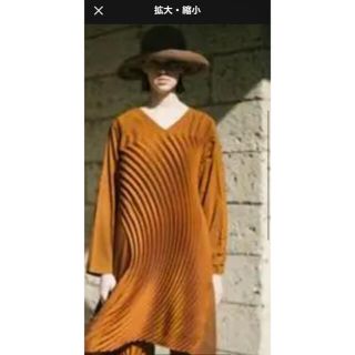 イッセイミヤケ(ISSEY MIYAKE)のイッセイミヤケ　2021コレクション　ワンピース美品（534）(ひざ丈ワンピース)