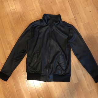 贈り物 レザー ジャケット ブルゾン ジャンパー モルガン 黒 M 革