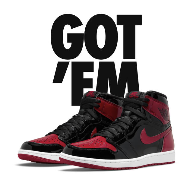 air jordan 1 patent bred nike エアジョーダン1メンズ