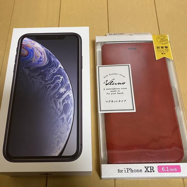 超美品 iPhoneXR black 64GB SIMフリー＆手帳型ケース
