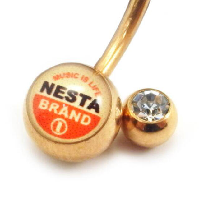 NESTA BRAND(ネスタブランド)のNESTA BRANDボディピアス/ピンクゴールドバナナバーベル 14G レディースのアクセサリー(ピアス)の商品写真