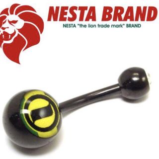 ネスタブランド(NESTA BRAND)の【ネスタブランド】 ボディピアス ブラックチタンジュエルバナナバーベル 14G(ピアス)