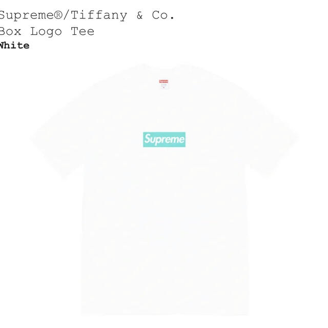 トップスSupreme®/Tiffany & Co. Box Logo Tee