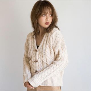 シールームリン(SeaRoomlynn)のシールームリン　SeaRoomlynn cable knit ジャケット(カーディガン)