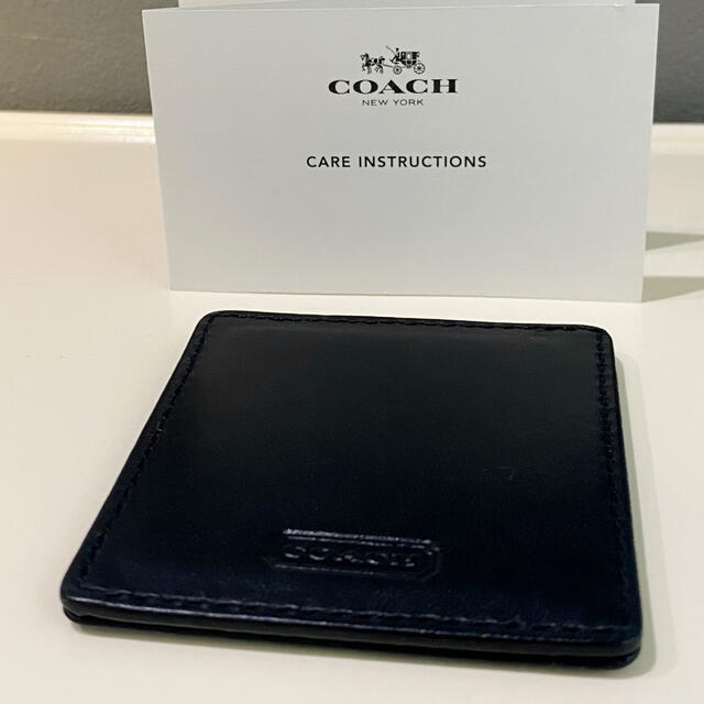 COACH(コーチ)のコーチ COACH  レザー コンパクト ミラー  美品 レディースのファッション小物(ミラー)の商品写真