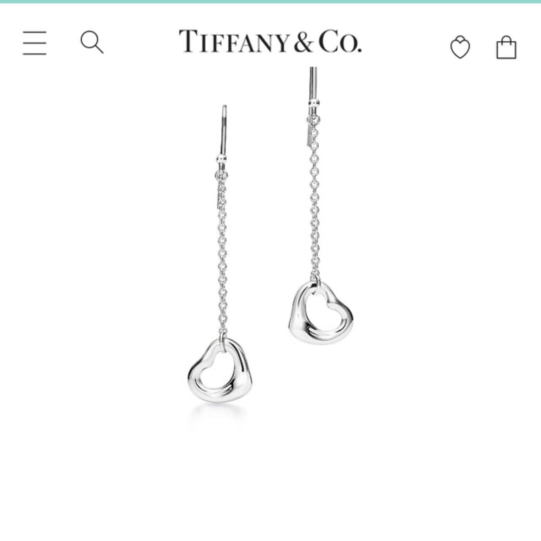 Tiffany & Co.(ティファニー)の【新品未使用】Tiffanyオープン ハート ドロップ ピアス レディースのアクセサリー(ピアス)の商品写真