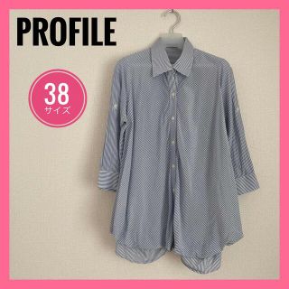 プロフィール(PROFILE)のprofile プロフィール　シャツ　チュニック　ストライプ　バルーン(チュニック)