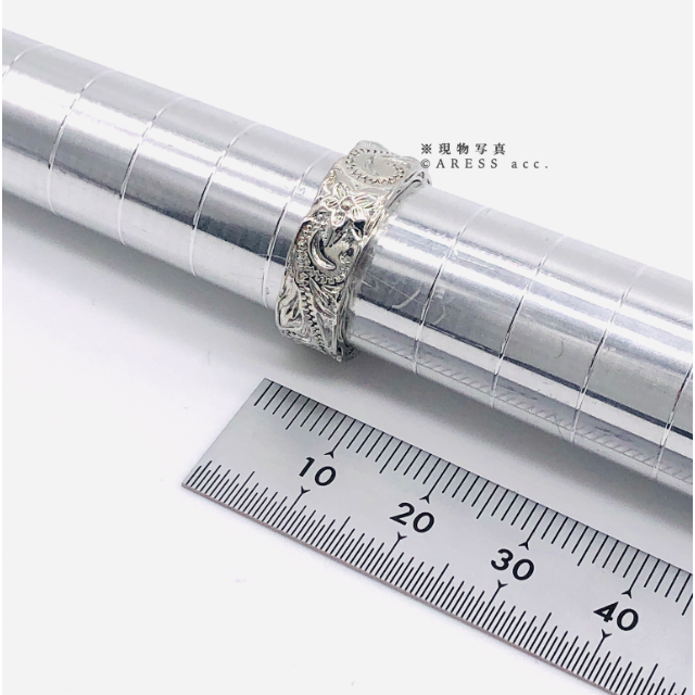 新品 太め ハワイアンリング 金属アレルギー対応 シルバー925 18号 指輪 レディースのアクセサリー(リング(指輪))の商品写真