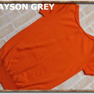 メイソングレイ(MAYSON GREY)のメイソングレイ　ウール半袖ニット　オレンジ(ニット/セーター)