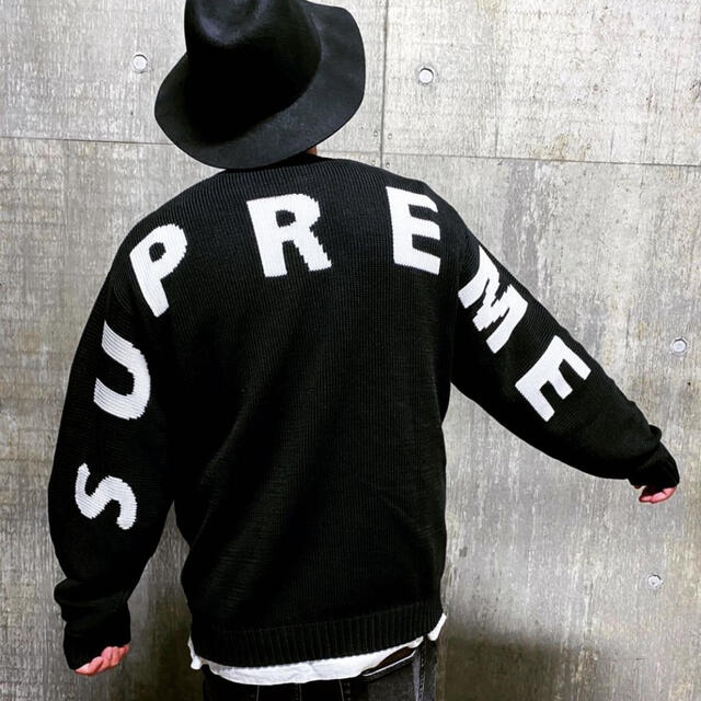 L Supreme Back Logo Sweater 黒 国内正規品 ②