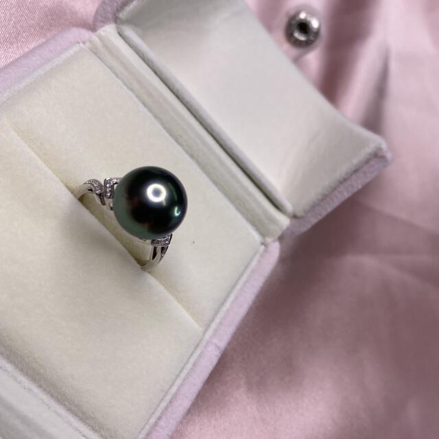 パールリング 暗緑パールリング パール指輪 レディース指輪 真珠指輪の通販 by オレンジ's shop｜ラクマ