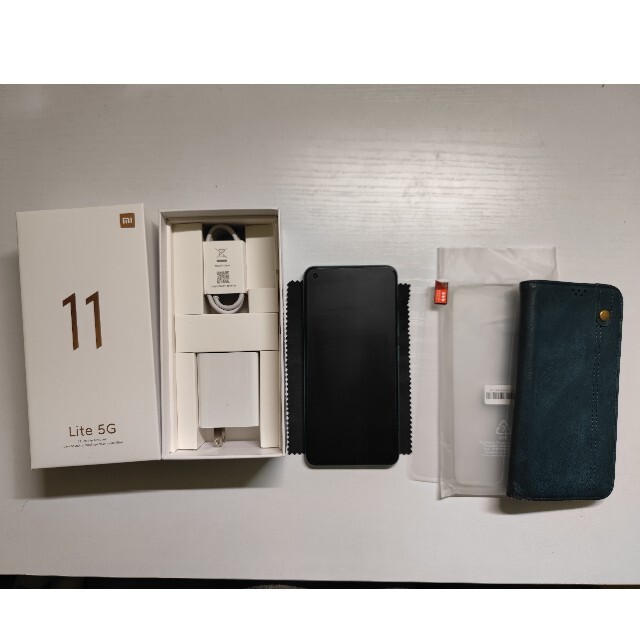 スマートフォン/携帯電話Xiaomi mi 11 Lite 5G 国内版　ミントグリーン　おまけ付き