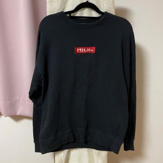 ミルクフェド(MILKFED.)のMILKFED. ミルクフェド 冬服 秋服 黒ブラック スウェット トレーナー(トレーナー/スウェット)