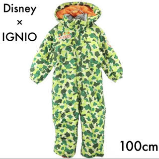 ディズニー(Disney)のディズニー×イグニオ スノーウェア ジャンプスーツ 100cm グリーン(その他)