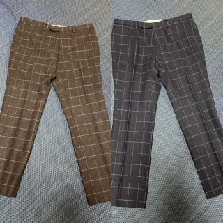 スーツカンパニー(THE SUIT COMPANY)の【美品】2点セット　スーツセレクト　スラックス　チェック(スラックス)