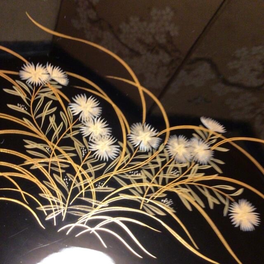 A389 最高級 輪島塗 廣瀬屋喜助 錦光堂 高足膳 撫子蒔絵 小判型 A389 最高級 輪島塗 廣瀬屋喜助 錦光堂 高足膳 撫子蒔絵 小判型