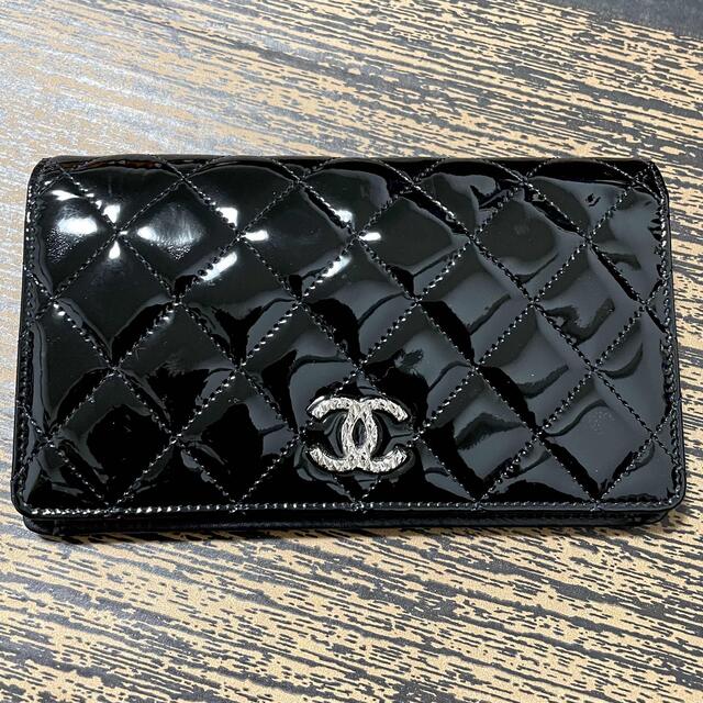 CHANEL マトラッセ ブリリアント エナメル 二つ折り 長財布 | livro
