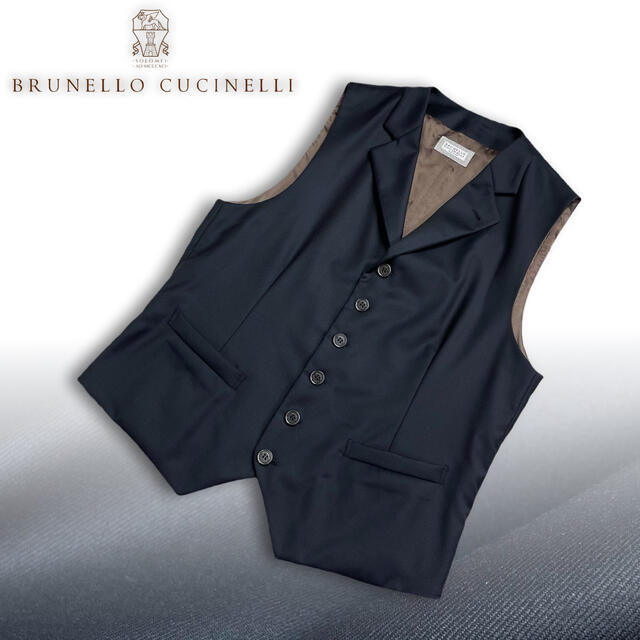 BRUNELLO CUCINELLI(ブルネロクチネリ)のE66★極上ヴァージンウール100% ブルネロクチネリ ジレ ベスト 50 メンズのトップス(ベスト)の商品写真