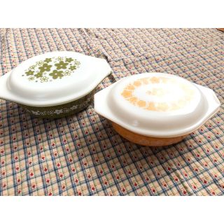 パイレックス(Pyrex)のオールドパイレックス キャセロール 2個(調理道具/製菓道具)