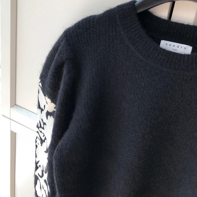 Sandro - ❤️Sandro2021新作 新品 黒花柄ニットセーター 綺麗