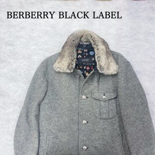 バーバリーブラックレーベル(BURBERRY BLACK LABEL)のバーバリーブラックレーベル　ラビットファー　ミリタリージャケット(ミリタリージャケット)