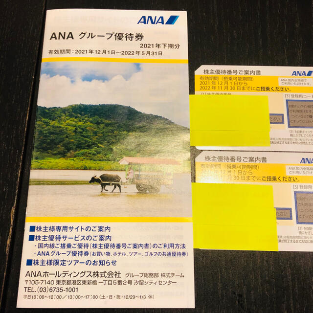 ANA 株主優待券（2枚1組） チケットの優待券/割引券(その他)の商品写真