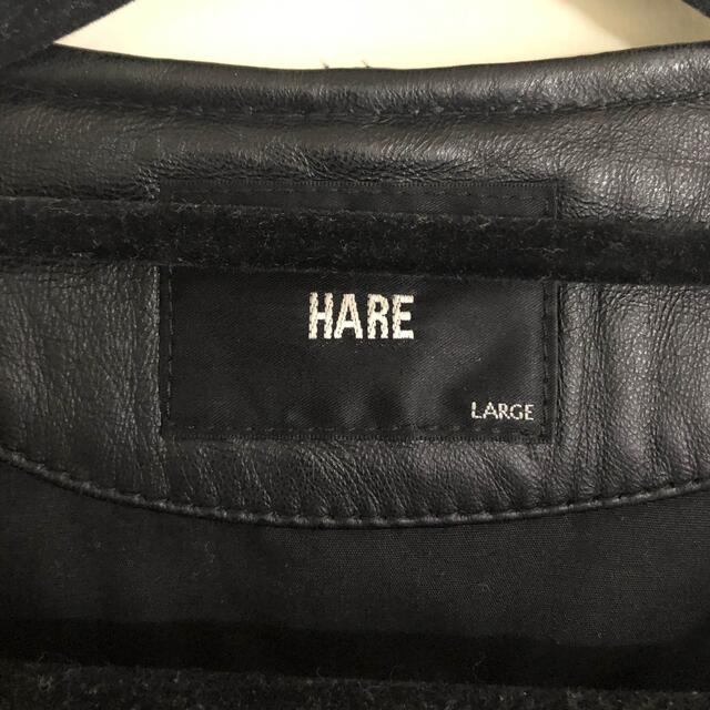 HARE(ハレ)のHARE ハレ ノーカラー シングルライダースジャケット  ラムレザー 羊革 L メンズのジャケット/アウター(ライダースジャケット)の商品写真