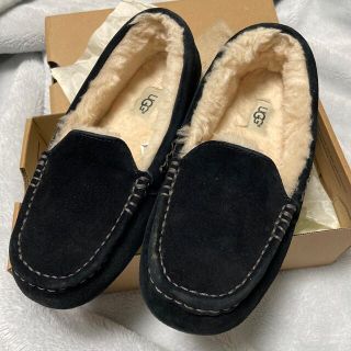 アグ(UGG)のugg アンスレー ansley ブラック  us7(スリッポン/モカシン)