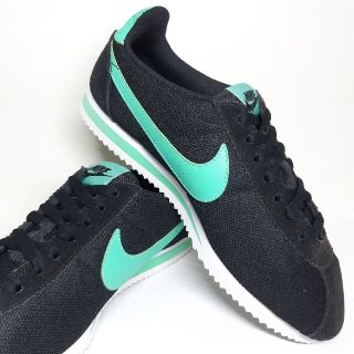 ナイキ(NIKE)のNIKE CLASSIC CORTEZ NYLON 黒×グリーン 26.0(スニーカー)