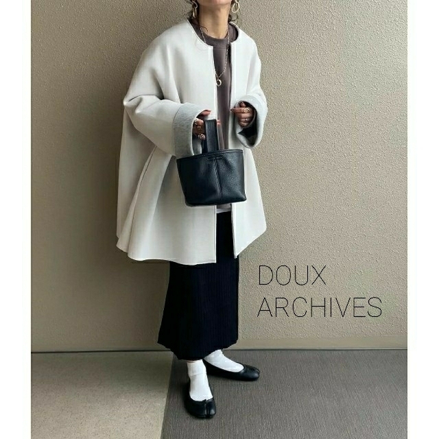 Doux archives(ドゥアルシーヴ)のDOUX ARCHIVES ボンディングミドルコート インスタ人気 レディースのジャケット/アウター(その他)の商品写真