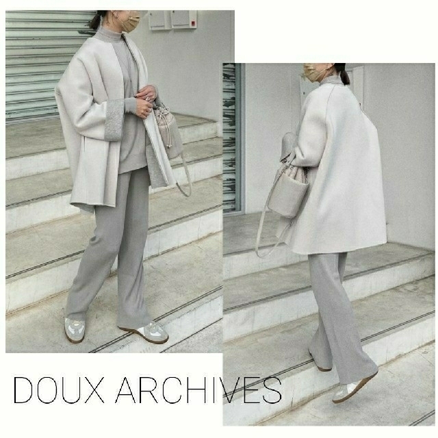 Doux archives(ドゥアルシーヴ)のDOUX ARCHIVES ボンディングミドルコート インスタ人気 レディースのジャケット/アウター(その他)の商品写真