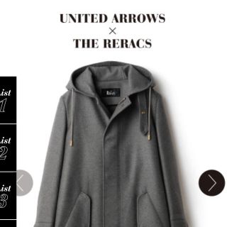 ユナイテッドアローズ(UNITED ARROWS)のthe reracs ウール　ロング　モッズコート(ロングコート)