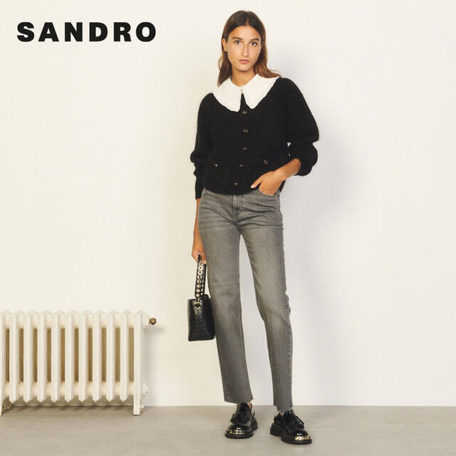 ❤️Sandro 新作 新品 オレンジカーディガン 綺麗 ー上品
